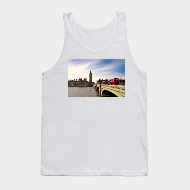 Big Ben Queen Elizabeth Tower Westminster Bridge Tank Top by AndyEvansPhotos